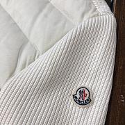 Moncler Padded Wool Zip-Up Cardigan In White - 6