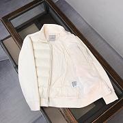 Moncler Padded Wool Zip-Up Cardigan In White - 4