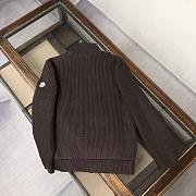 Moncler Padded Wool Zip-Up Cardigan In Brown - 5