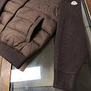 Moncler Padded Wool Zip-Up Cardigan In Brown - 2