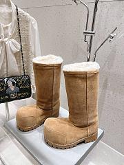 Balenciaga Women's Alaska Fur High Boot In Brown - 4