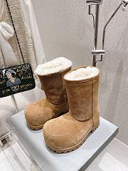 Balenciaga Women's Alaska Fur Boot In Brown - 1