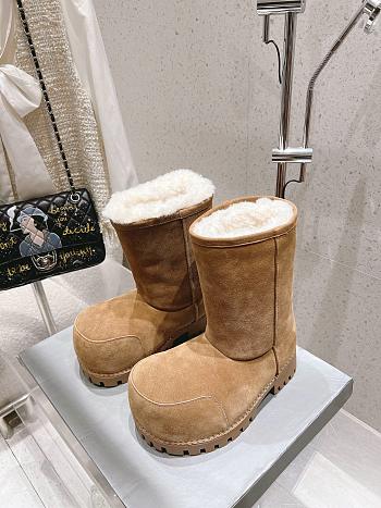 Balenciaga Women's Alaska Fur Boot In Brown