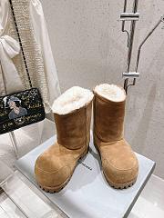 Balenciaga Women's Alaska Fur Boot In Brown - 5