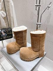 Balenciaga Women's Alaska Fur Boot In Brown - 4