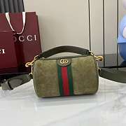Gucci Minibolso Ophidia ante verde oscuro - 18.5x12x12cm - 1