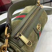 Gucci Minibolso Ophidia ante verde oscuro - 18.5x12x12cm - 5