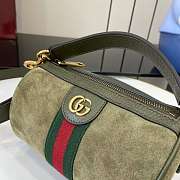 Gucci Minibolso Ophidia ante verde oscuro - 18.5x12x12cm - 2