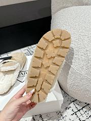 Prada Suede and Shearling Mules in Apricot - 4