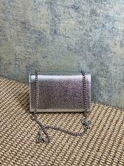 YSL Kate Chain Shoulder Bag in Silver 20cm - 4