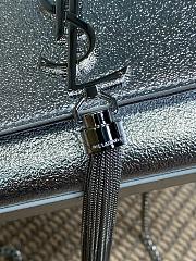 YSL Kate Chain Shoulder Bag in Silver 20cm - 3