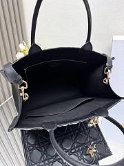 Dior Lady Large Tote Black Leather 36cm - 4