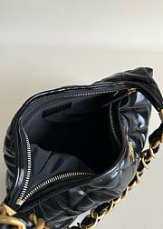 Chanel Hobo Bag Shiny Lambskin & Gold Tone Metal Black - 24x26x9.5cm - 3