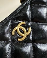 Chanel Hobo Bag Shiny Lambskin & Gold Tone Metal Black - 24x26x9.5cm - 4