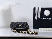Chanel Small Hobo Bag Shiny Lambskin & Gold Tone Metal Black - 22.5x19.5x8.5cm - 3