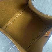 Celine Small Cubo Bag In Triomphe Canvas And Natural Calfskin - 21x18.5x17cm - 6