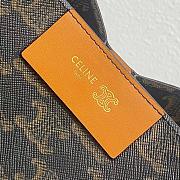 Celine Small Cubo Bag In Triomphe Canvas And Natural Calfskin - 21x18.5x17cm - 5