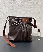 Loewe Draped Tote In Mellow Nappa Lambskin Brown - 30x29x14cm - 6