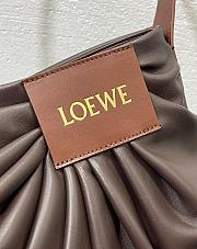 Loewe Draped Tote In Mellow Nappa Lambskin Brown - 30x29x14cm - 2
