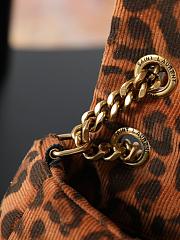 YSL Brown Calypso Small Padded Leopard-Print Faille Shoulder Bag-26*14*7CM - 4