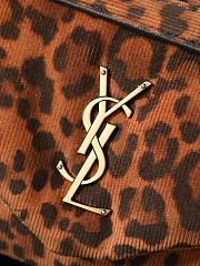 YSL Brown Calypso Small Padded Leopard-Print Faille Shoulder Bag-26*14*7CM - 2
