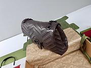 Gucci Marmont medium shoulder bag dark brown leather-31*17*8cm - 3
