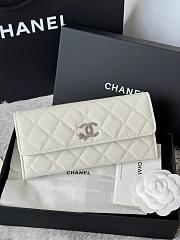 Chanel 25B Star Diamond Wallet White - 19x10.5x3cm - 2