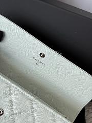 Chanel 25B Star Diamond Wallet Lake blue - 19x10.5x3cm - 4