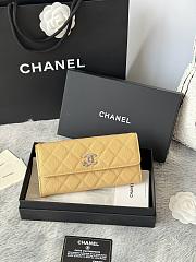 Chanel 25B Star Diamond Wallet Light yellow - 19x10.5x3cm - 1