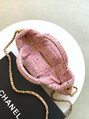 Chanel 25K Small Tweed Bow Bag in Pink - 26x18x5cm - 6