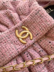 Chanel 25K Large Tweed Bow Bag in Pink - 38x29x5cm - 2