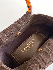 Chanel 26C Dark Brown Suede Mini Hobo Bag - 24x18x12cm - 3