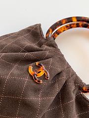 Chanel 26C Dark Brown Suede Mini Hobo Bag - 24x18x12cm - 6