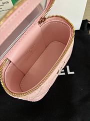Chanel Mini Vanity Case with Chain in light pink quilted caviar leather 11cm - 4