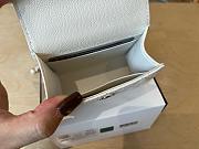 Chanel mini top pearl handle bag in white caviar leather 12cm - 5