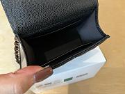 Chanel mini top pearl handle bag in black caviar leather 12cm - 6