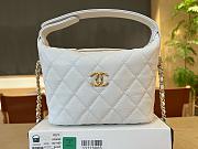 Chanel 25C hobo bag in white calfskin leather - 21.5x19x6cm - 4