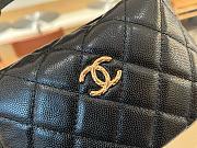 Chanel 25C hobo bag in black calfskin leather - 21.5x19x6cm - 2