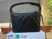 Chanel 25C hobo bag in black calfskin leather - 21.5x19x6cm - 3