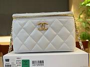 Chanel Vanity with CC Chain White Caviar - 16x8x10cm - 5