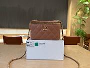 Chanel Vanity with CC Chain Brown Caviar - 16x8x10cm - 1