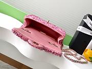 Chanel Flap with pink sequin calfskin Bag - 21x14x8cm - 6