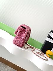 Chanel Flap with pink sequin calfskin Bag - 21x14x8cm - 5