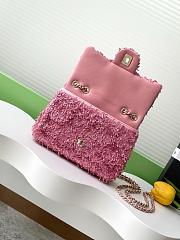 Chanel Flap with pink sequin calfskin Bag - 21x14x8cm - 3