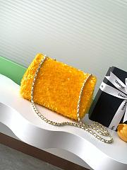 Chanel Flap with yellow sequin calfskin Bag - 21x14x8cm - 5