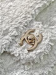 Chanel Flap with white sequin calfskin Bag - 21x14x8cm - 2
