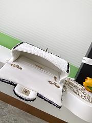 Chanel Flap with white&black sequin calfskin Bag - 21x14x8cm - 5