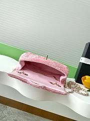 Chanel Flap with light pink sequin calfskin Bag - 21x14x8cm - 4