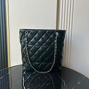 Chanel Cambon Ligne tote bag in black quilted leather - 28x25x12cm - 3