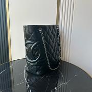 Chanel Cambon Ligne tote bag in black quilted leather - 28x25x12cm - 6